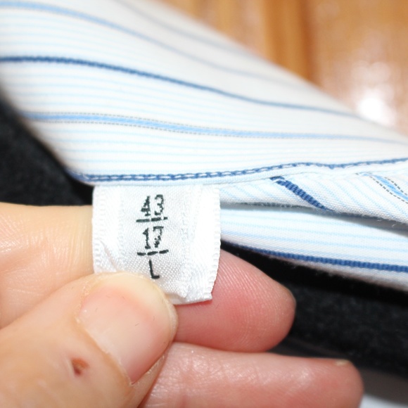 Armani Collezioni, French Cuff stripped blue dress shirt - Picture 8 of 8